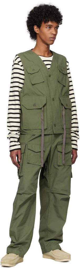 Engineered Garments Khaki C-1 Vest 4
