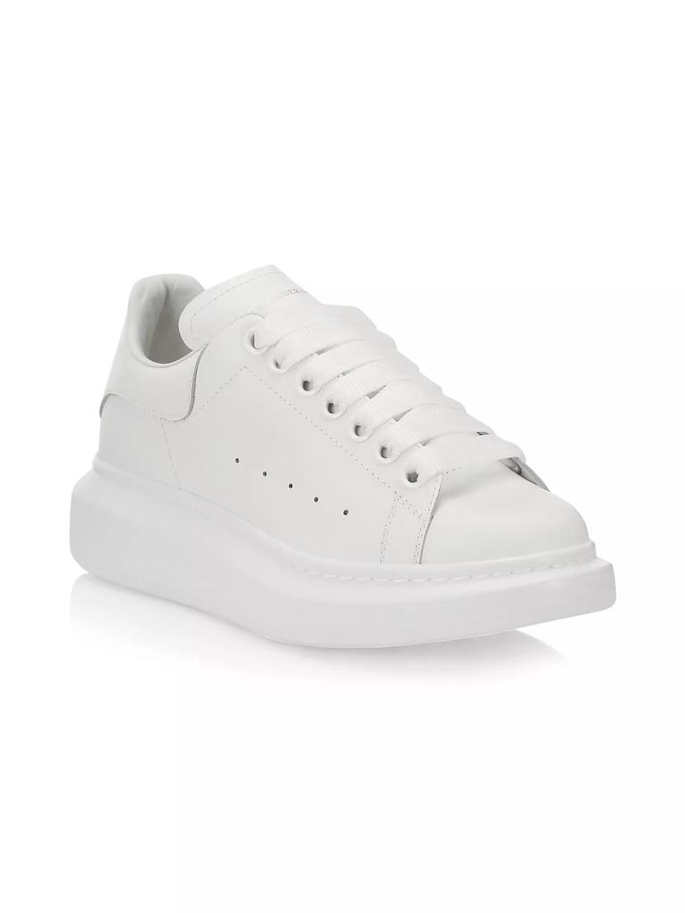 Alexander McQueen Women's Oversized Embossed Logo Leather Sneakers