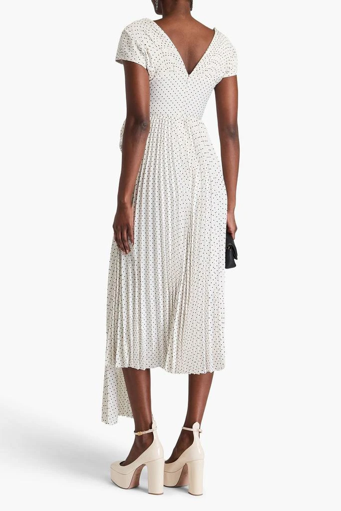 Huishan Zhang Tabitha asymmetric polka-dot crepe de chine midi dress 3