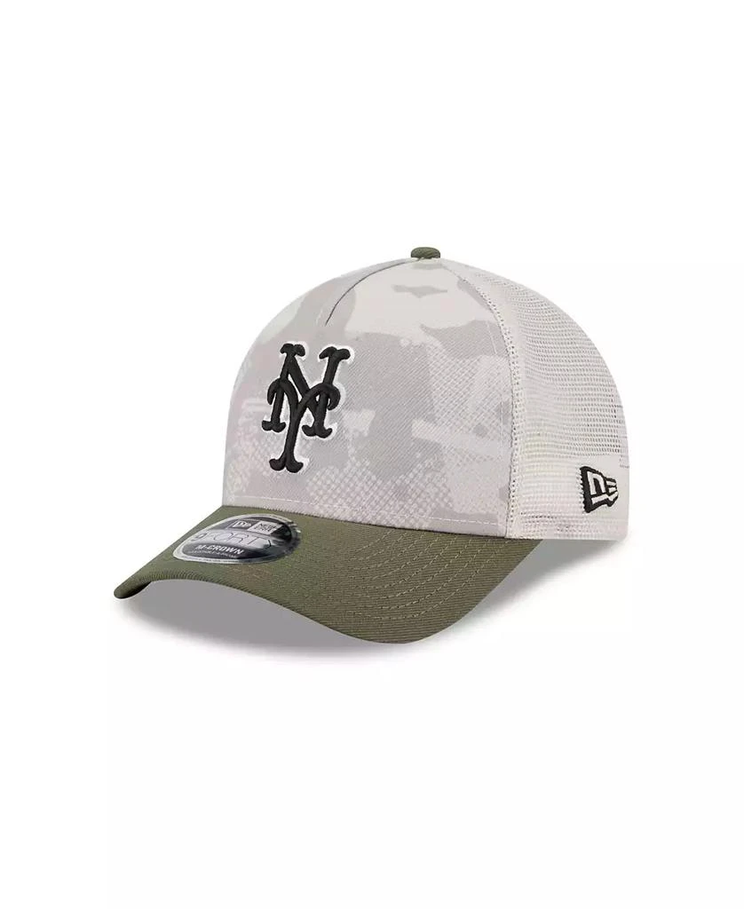 New Era Men's Light Beige/Olive New York Mets 2025 Armed Forces Day 9FORTY M-Crown A-Frame Adjustable Hat 1
