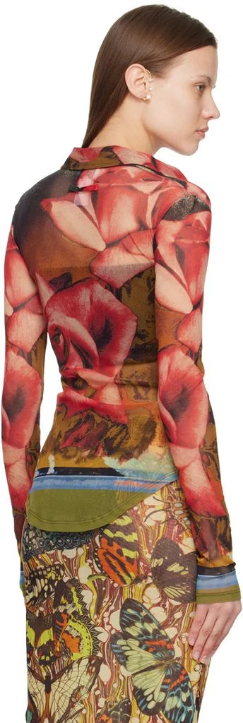 Jean Paul Gaultier Red & Green Roses Shirt 3