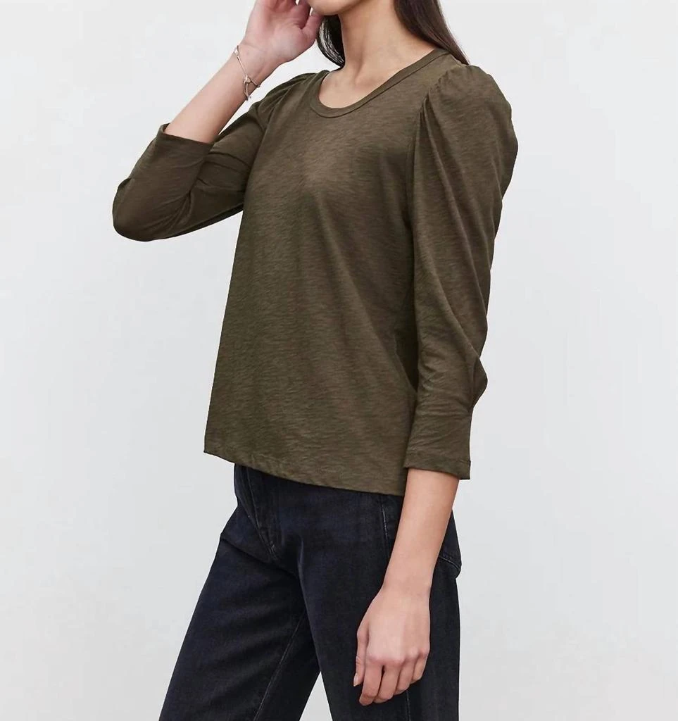Velvet by Graham & Spencer Velvet By Graham & Spencer - Wilda Slub Mutton Sleeve Tee 2
