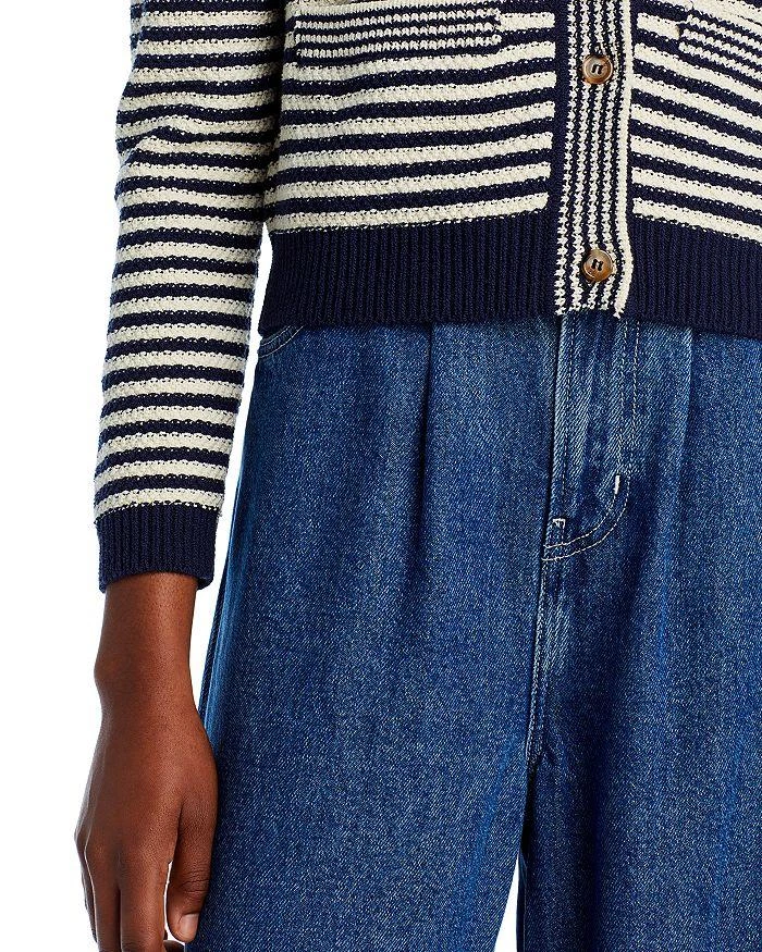 FRAME Compact Stripe Cardigan Sweater 5