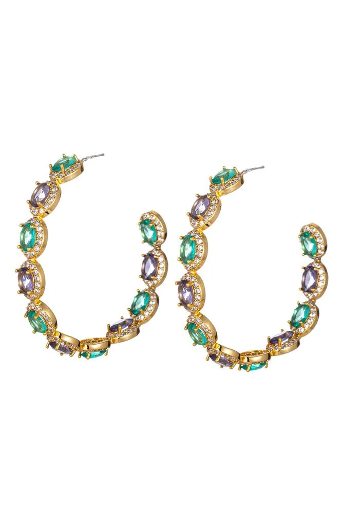 EYE CANDY LOS ANGELES Beatrice Rainbow Hoop Earrings 1