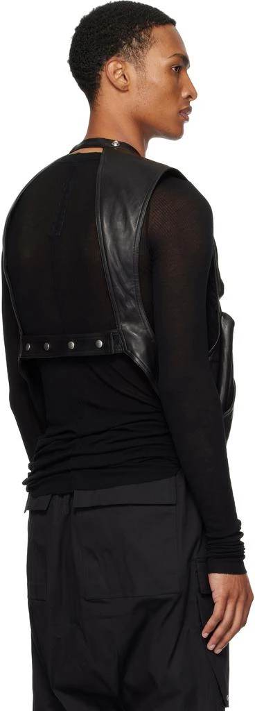 Rick Owens Black Concordians Cargo Leather Vest 3
