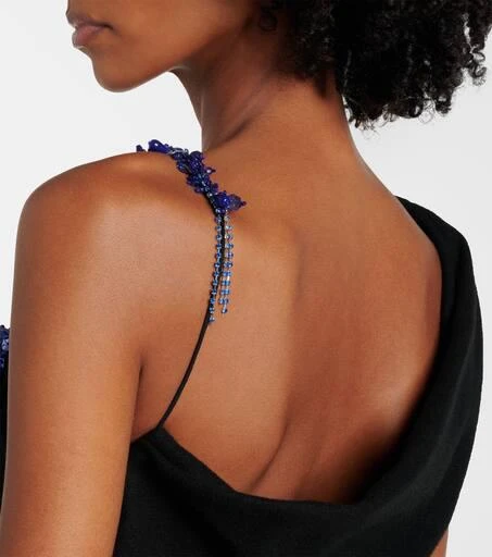 Dries Van Noten Embellished draped wool top 5