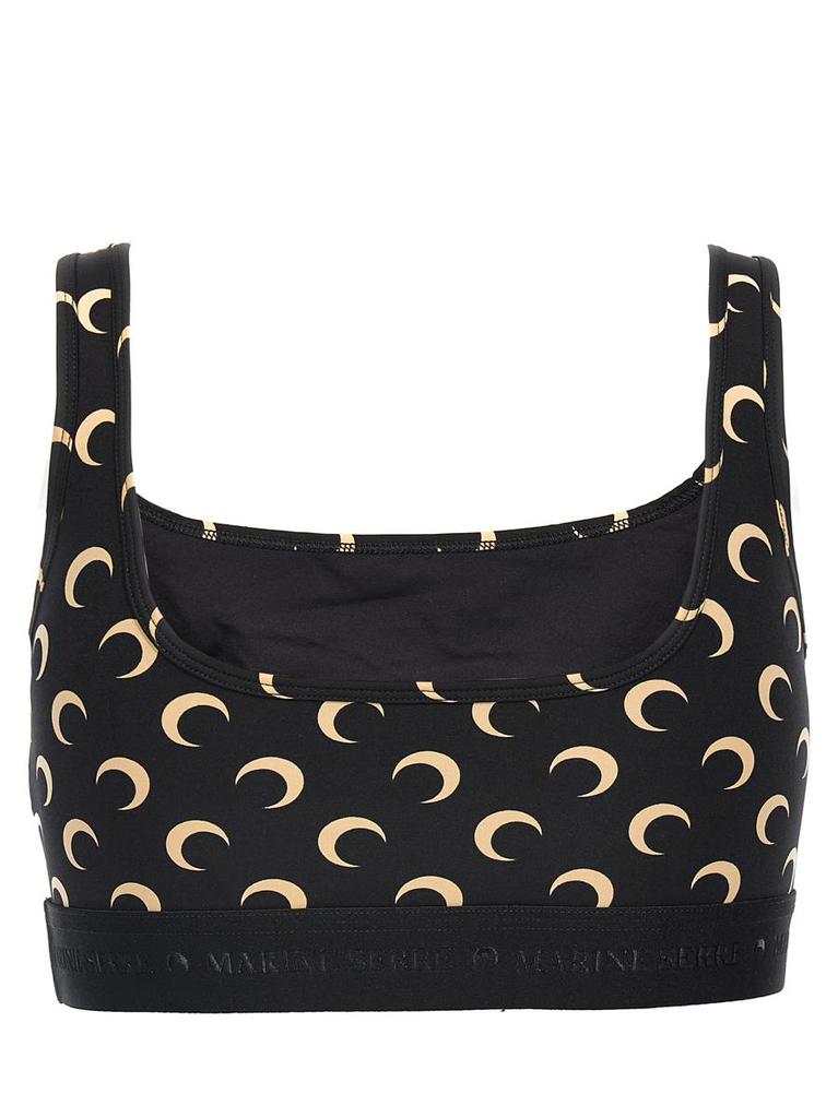 MARINE SERRE Marine Serre 'Moon Printed Jersey' Cropped Top