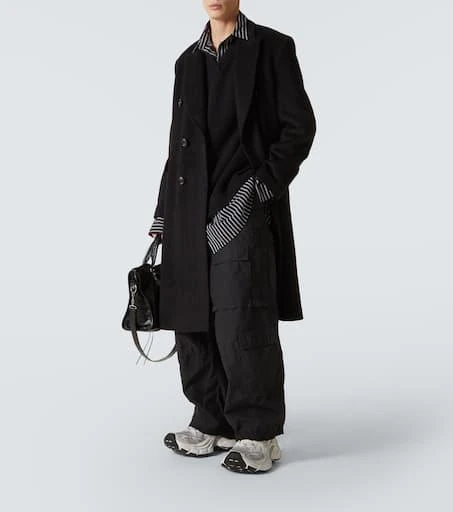 Balenciaga Layered wool and cotton poplin sweater 2