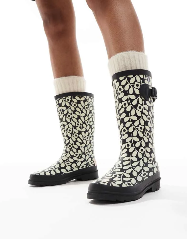 Regatta Regatta Orla Kiely Quarter Wellies in Black 3