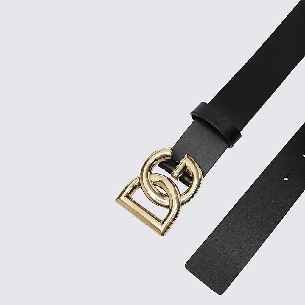 Dolce & Gabbana Dolce & Gabbana Black And Gold Leather Belt 2