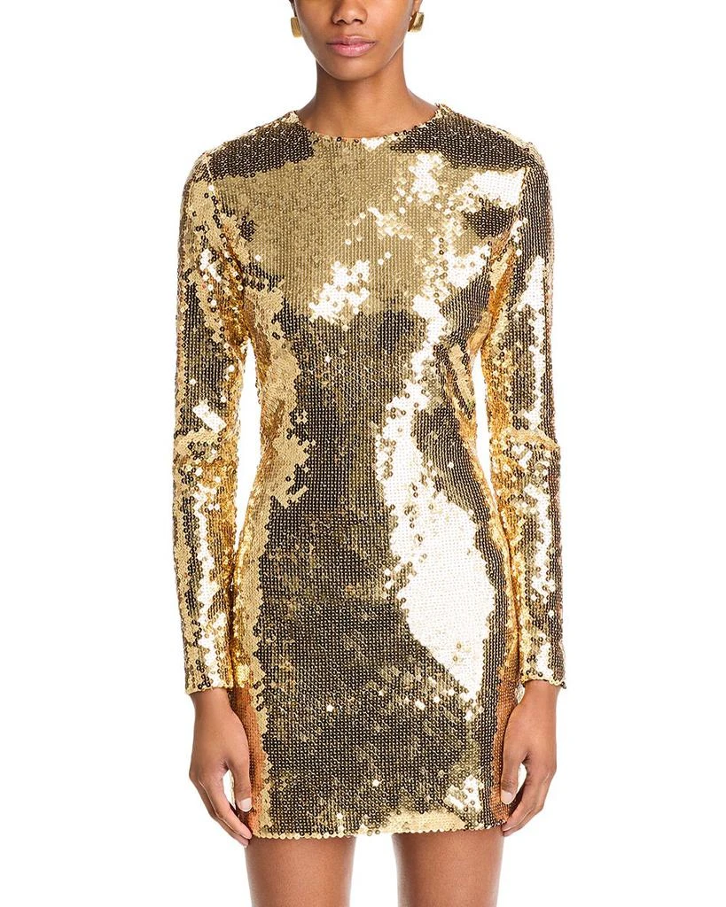 Sergio Hudson Sequin Open Back Mini Dress 7