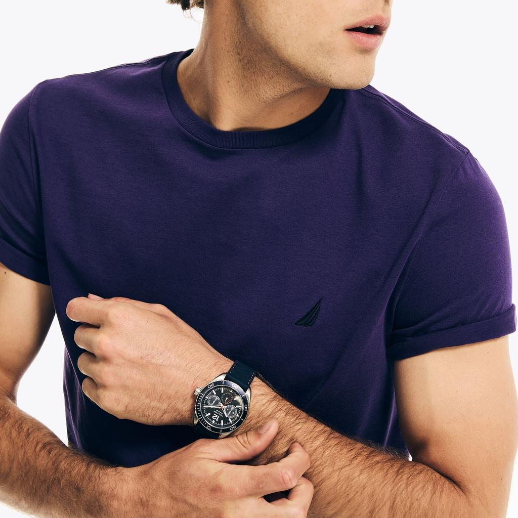 Nautica Mens Solid Crewneck T-Shirt