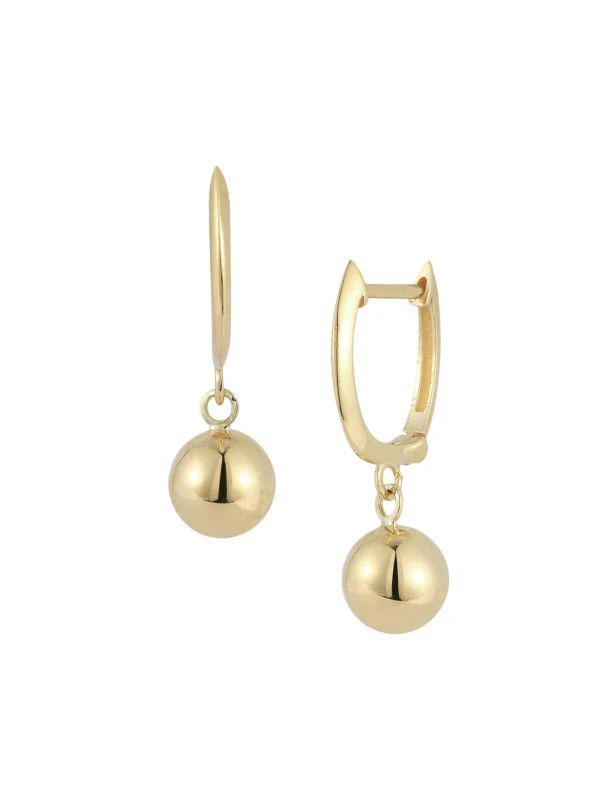 Saks Fifth Avenue 14K Yellow Gold Ball Drop Earrings 1