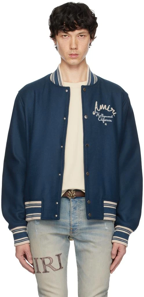 AMIRI Blue 'AMIRI Hollywood' Bomber Jacket 1