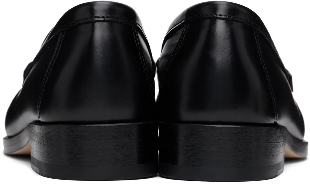 LEGRES Black Ruched Loafers