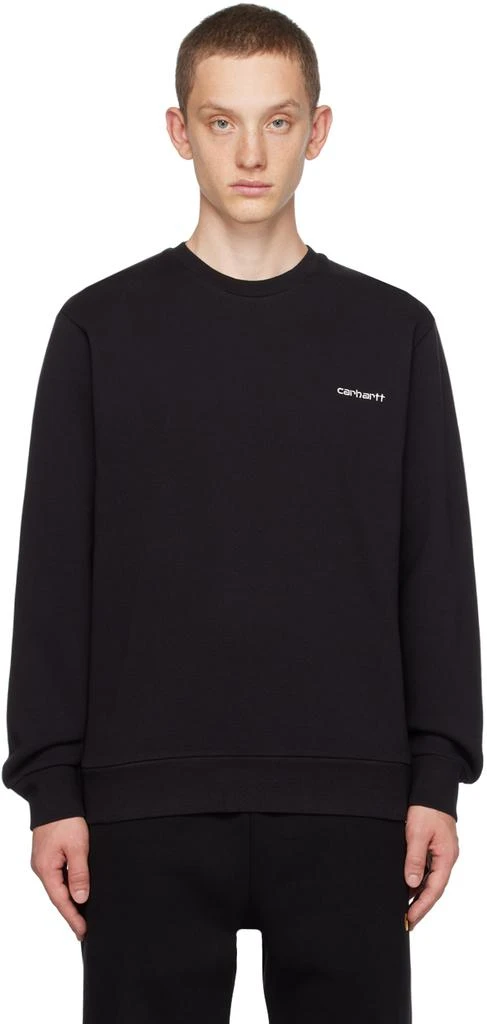 Carhartt Work In Progress Black Script Sweatshirt 1