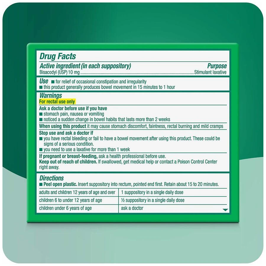 Dulcolax Medicated Stimulant Laxative Suppositories 2