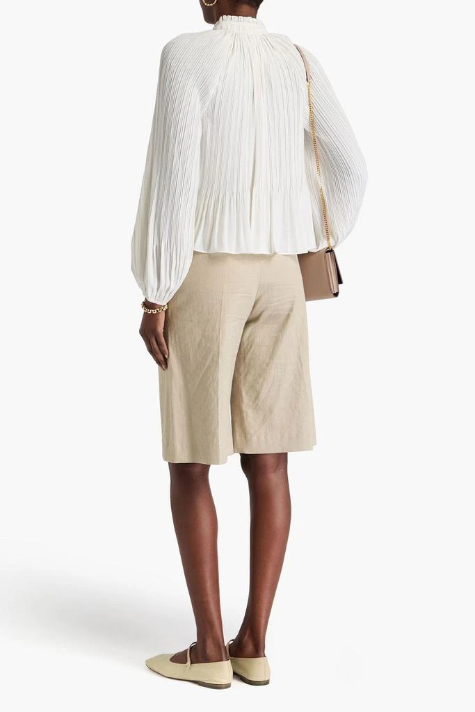 VERONICA BEARD Walker pleated crepe de chine blouse 3