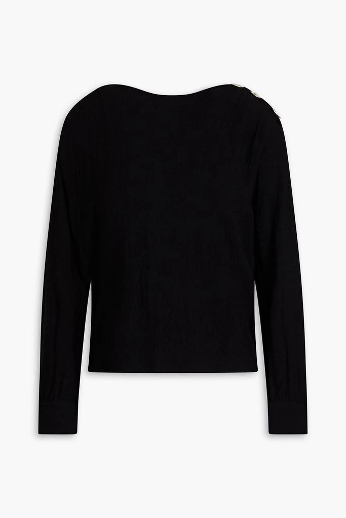 ba&sh Marty embellished crepe top 1