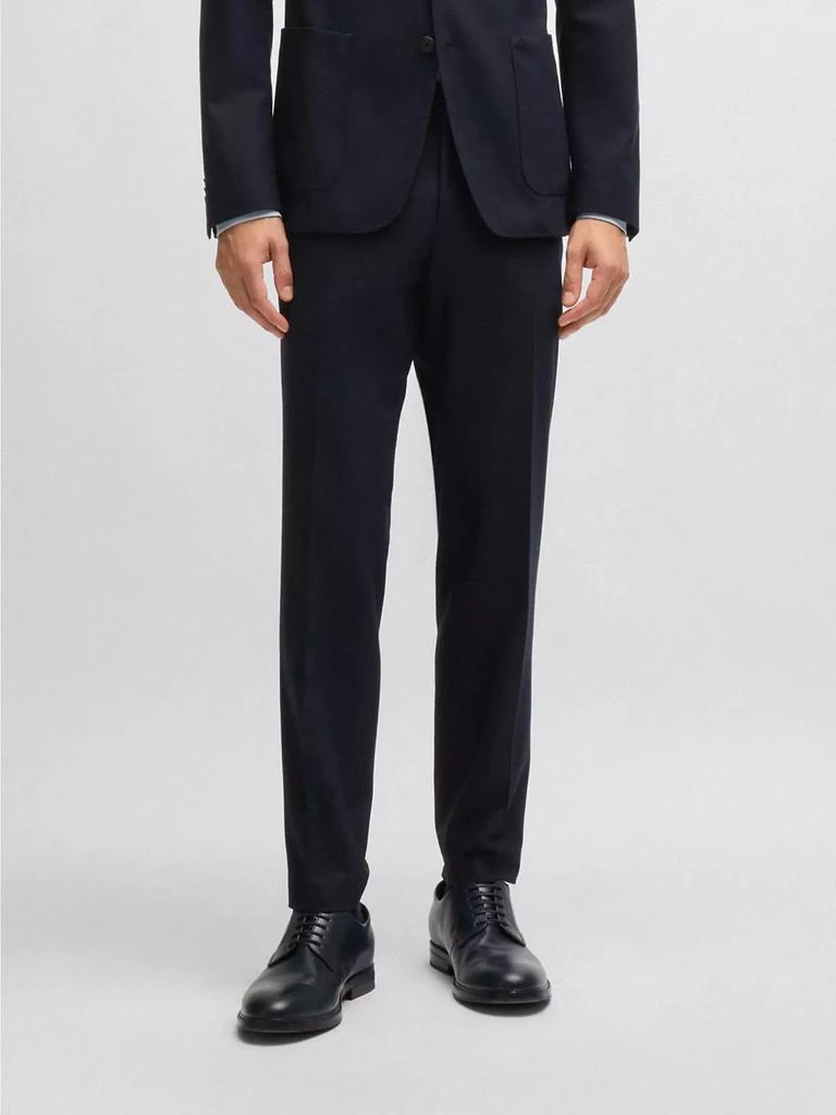 Hugo Boss Slim Fit Trousers in Stretch Flannel 2
