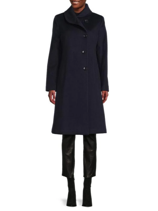 Sofia Cashmere Double Breasted Wool & Cashmere Coat 1