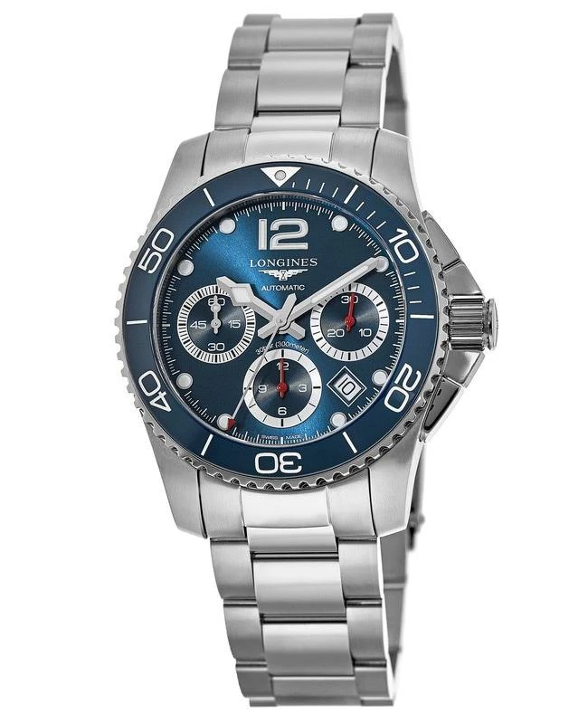 Longines Longines HydroConquest Automatic Chronograph Blue Dial Stainless Steel and Ceramic Men's Watch L3.783.4.96.6 1