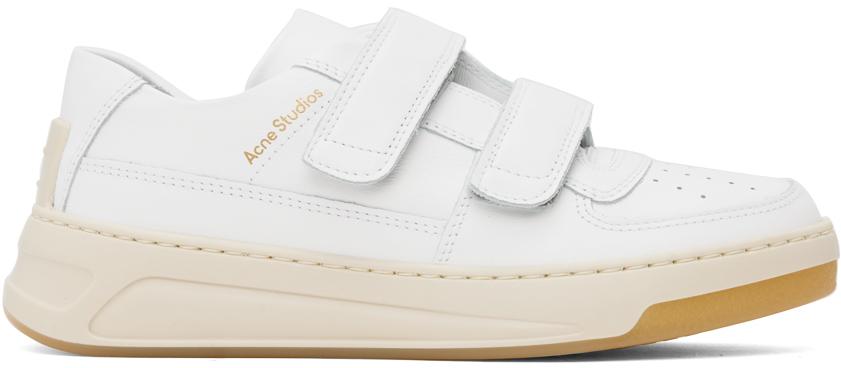 Acne Studios White Velcro Strap Sneakers