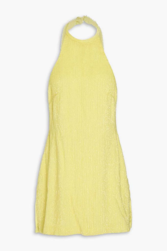 retrofête Alexis sequined chiffon halterneck mini dress 1