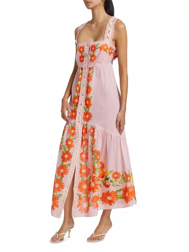 Farm Rio Papaya Salad Cotton Maxi Dress 4