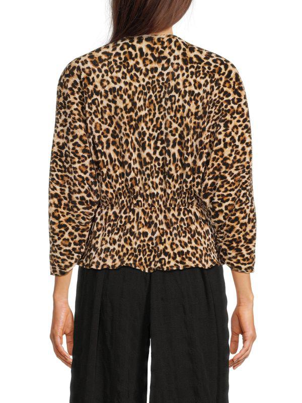 Renee C. Leopard Print Top