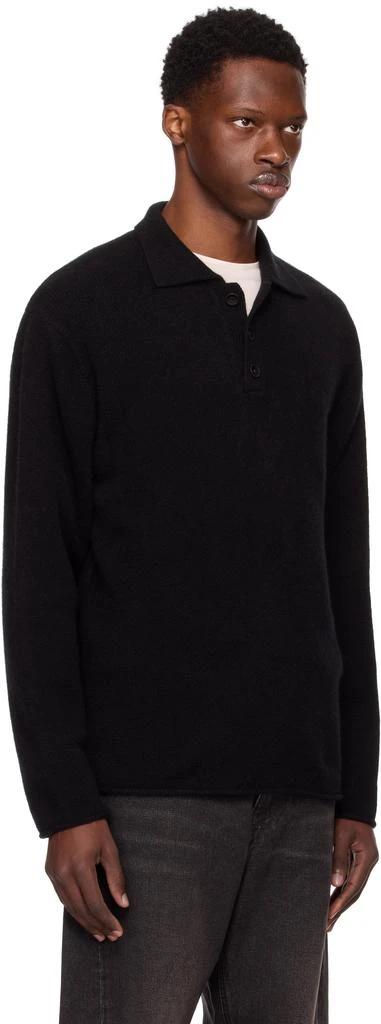The Elder Statesman Black Heavy Rugby Polo 2