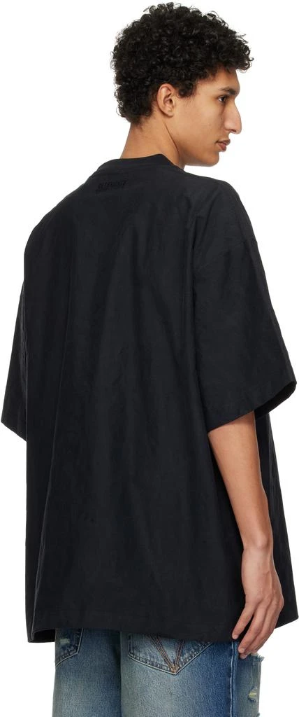Vetements Black Metalized Wrinkled 'Not Mom's Favorite' T-shirt 3