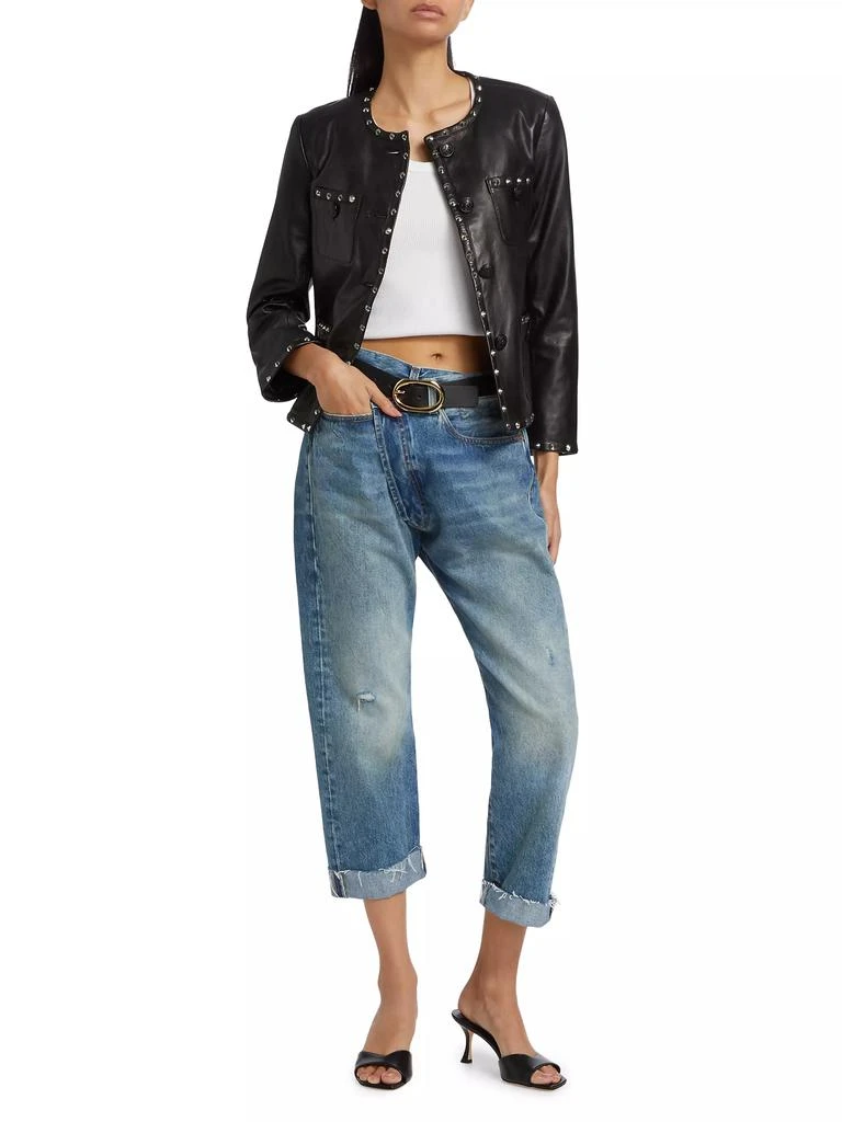 R13 Leather Slouch Studded Jacket 2
