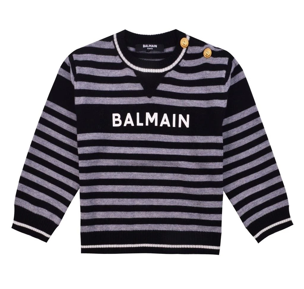 Balmain Balmain Kids Striped Crewneck Jumper
