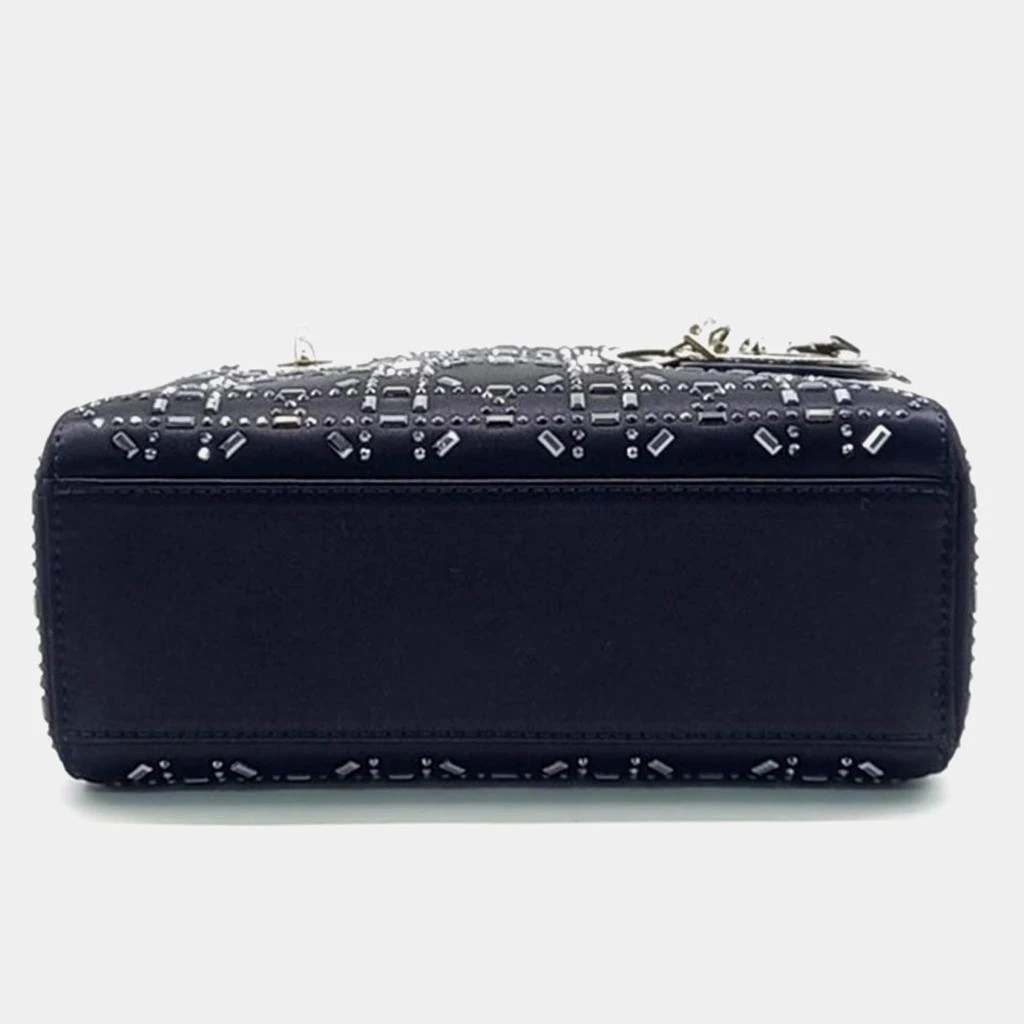 Dior Dior Dark Navy Blue Satin Mini Lady Dior Tote Bag 5