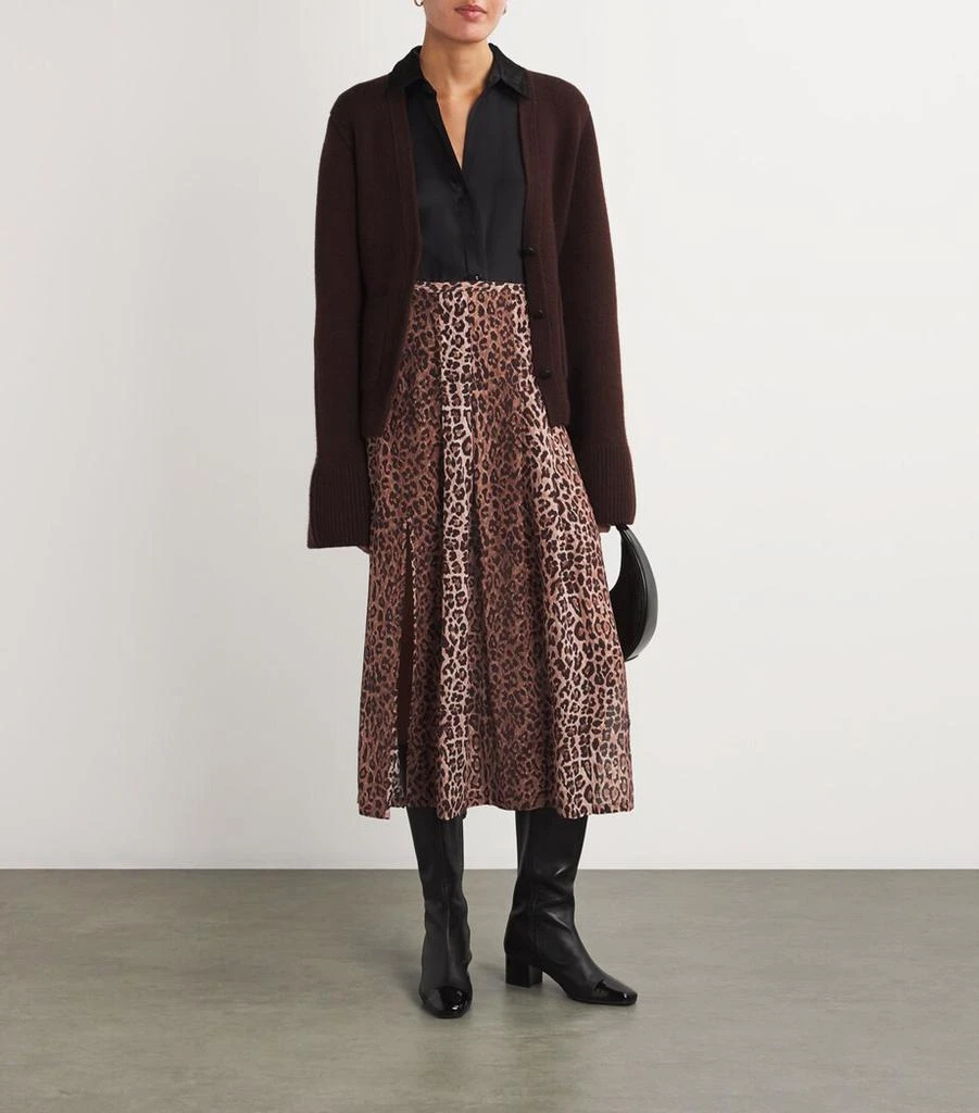 Rixo Silk Georgia Midi Skirt 2