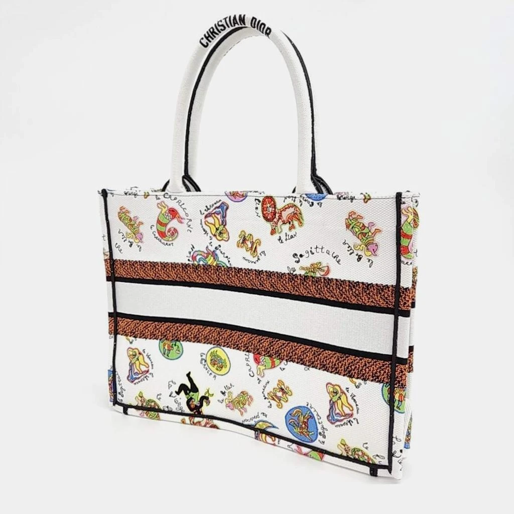 Dior Dior White/Multicolor Canvas Book Tote Bag 2