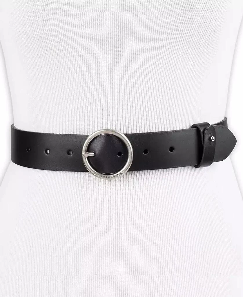 5276 Women\'s Circular Center Bar Buckle Belt, Black Levi main image 3