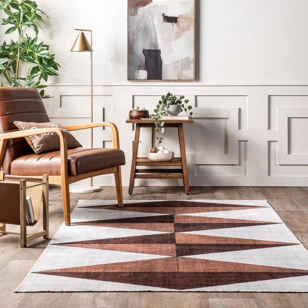 nuLOOM Isolde Diamond Machine Washable Area Rug 4