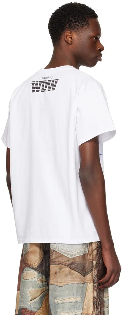 Who Decides War White Interwoven Windows T-Shirt 3