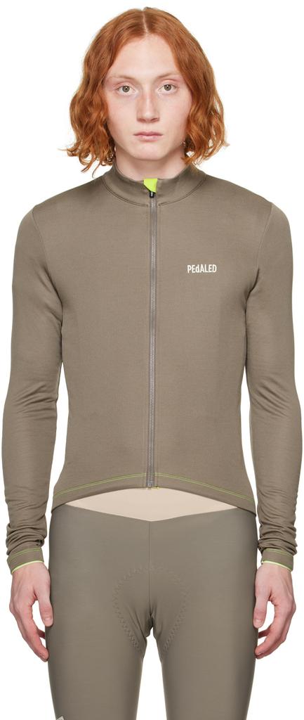 PEDALED Gray Cycling Long Sleeve T-Shirt