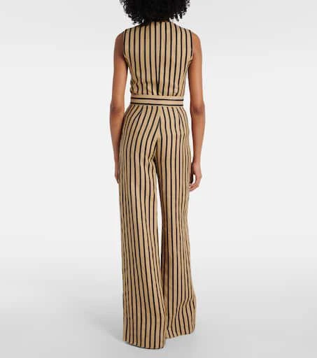 Max Mara Cestino linen and cotton-blend palazzo pants 3