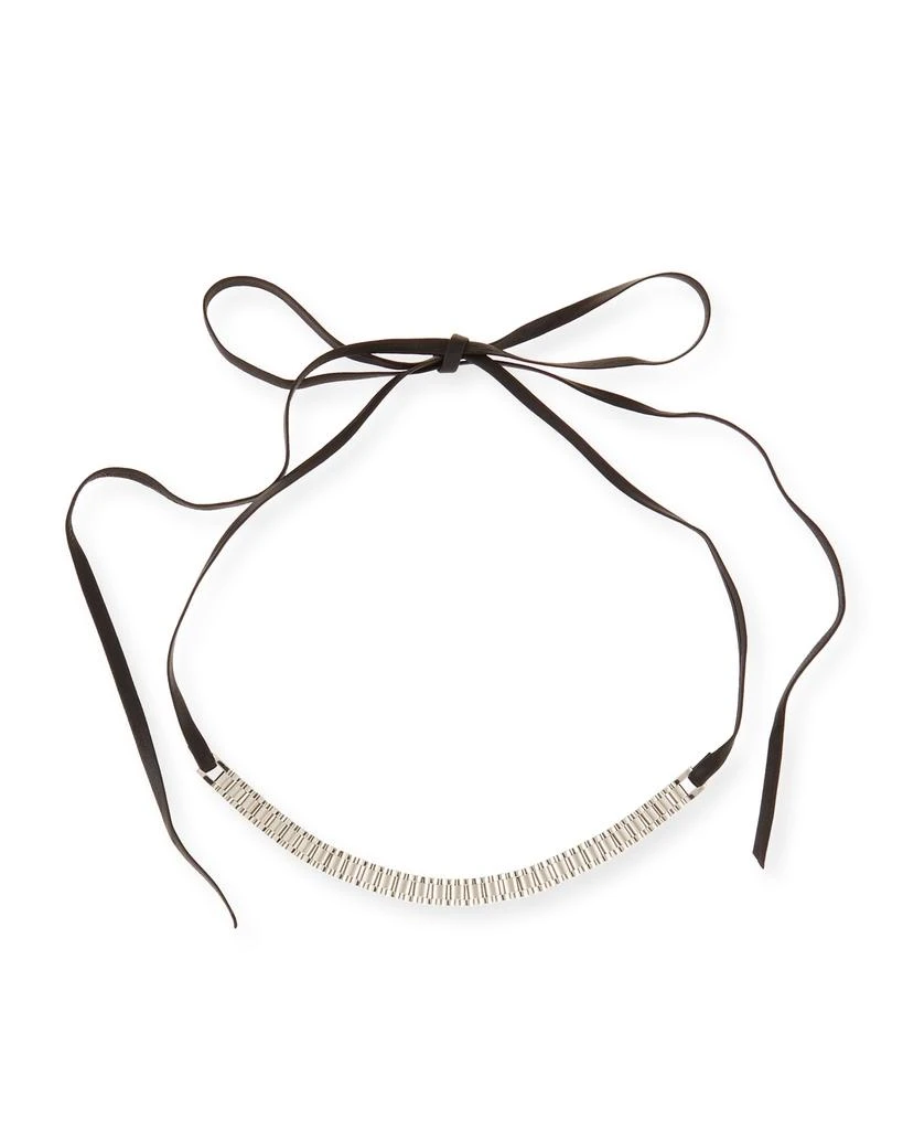 FALLON Armure Watch Strap Leather Choker Necklace 5