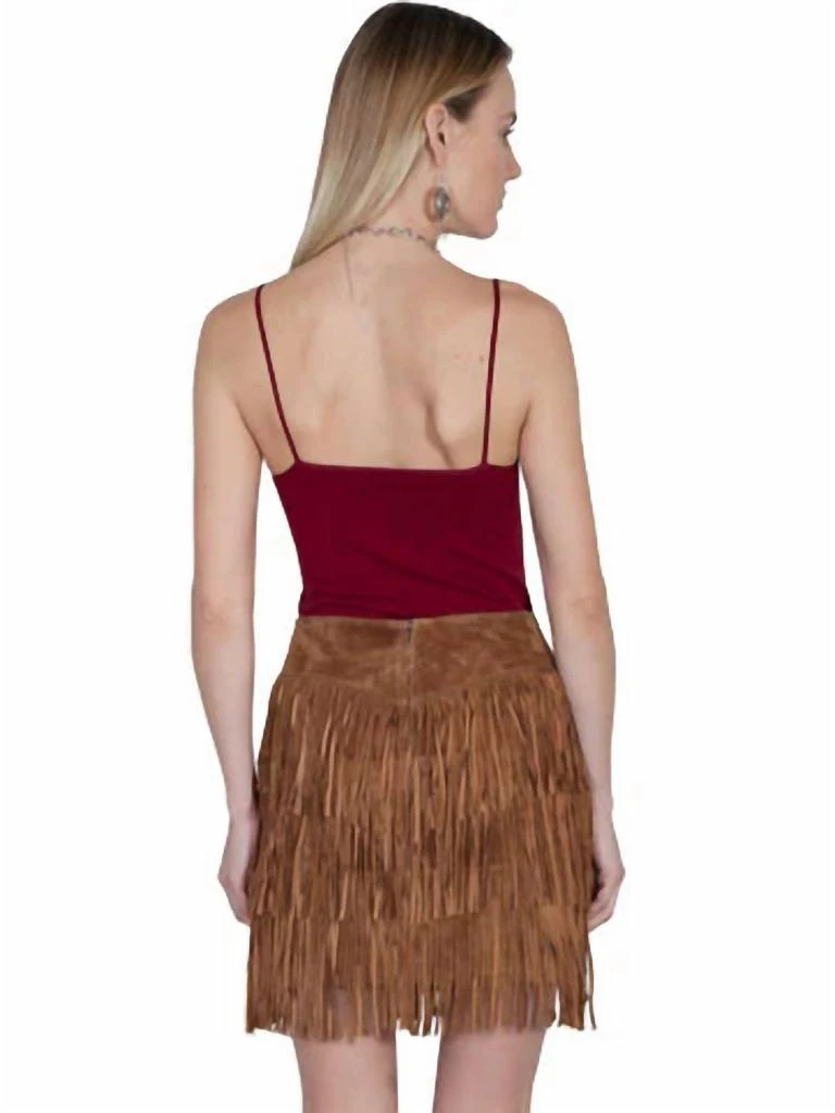 Scully Scully - Suede Fringe Short Skirt 3