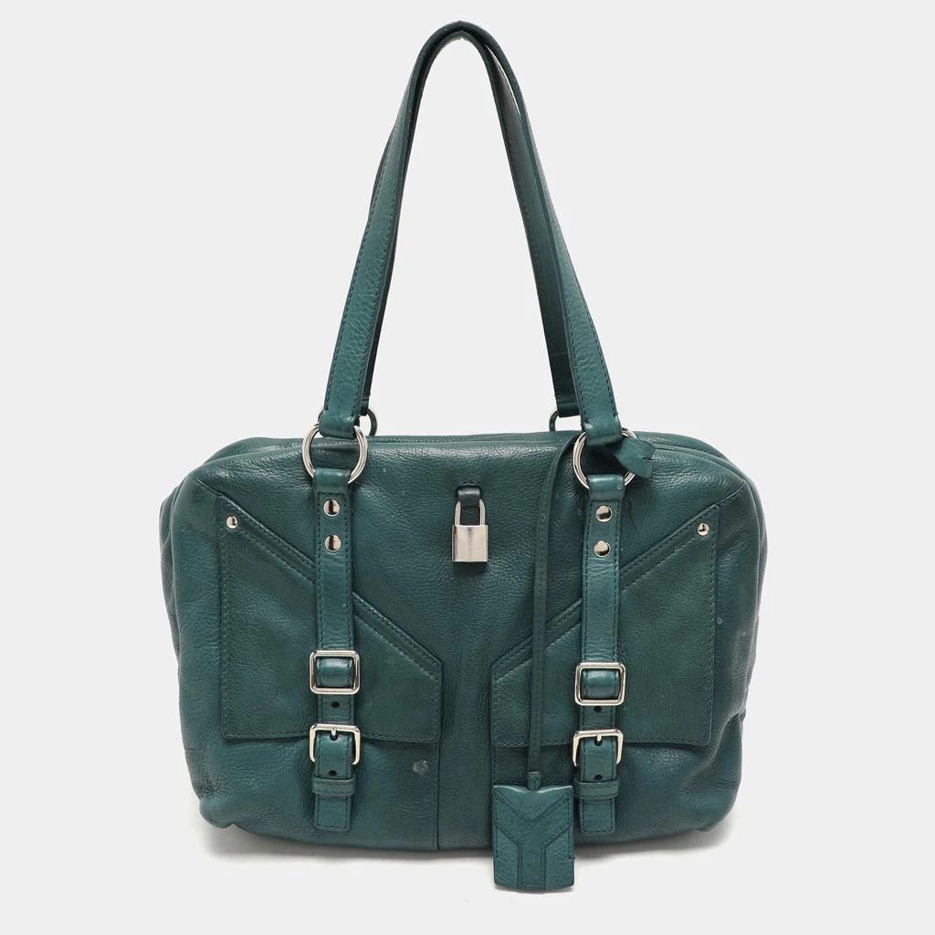 Yves Saint Laurent Yves Saint Laurent Green Leather Lover Satchel 1