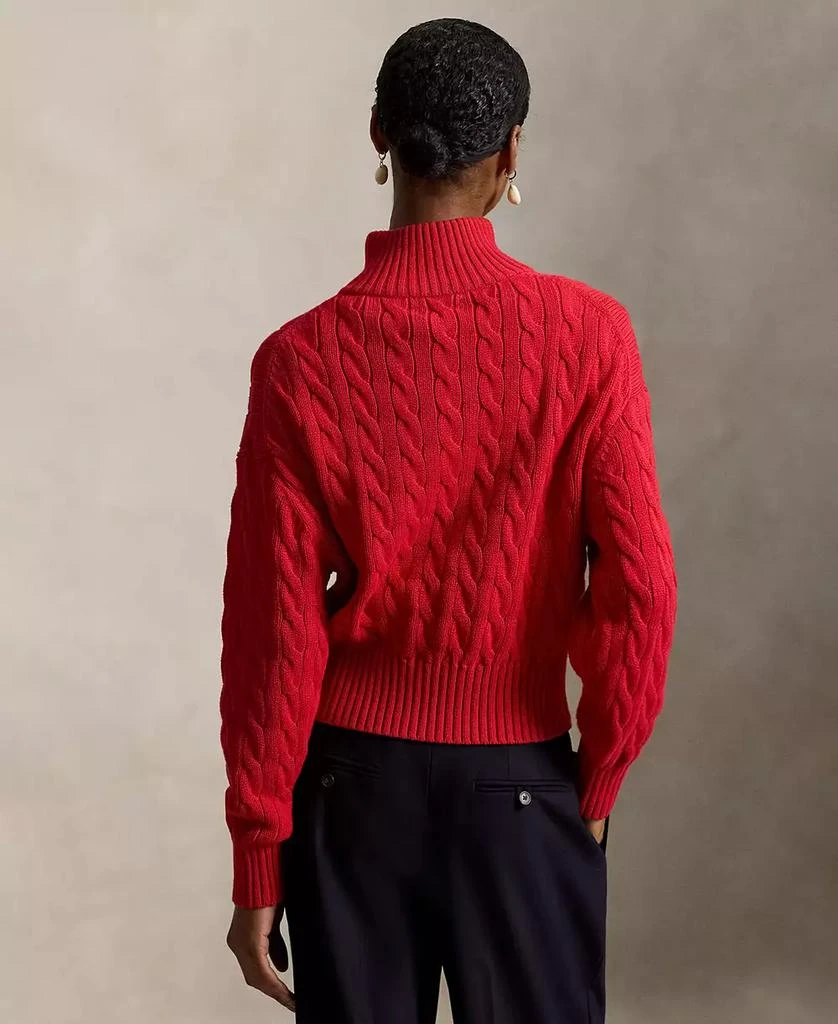Ralph Lauren Women
s Cable-Knit Cotton Quarter-Zip Sweater 4
