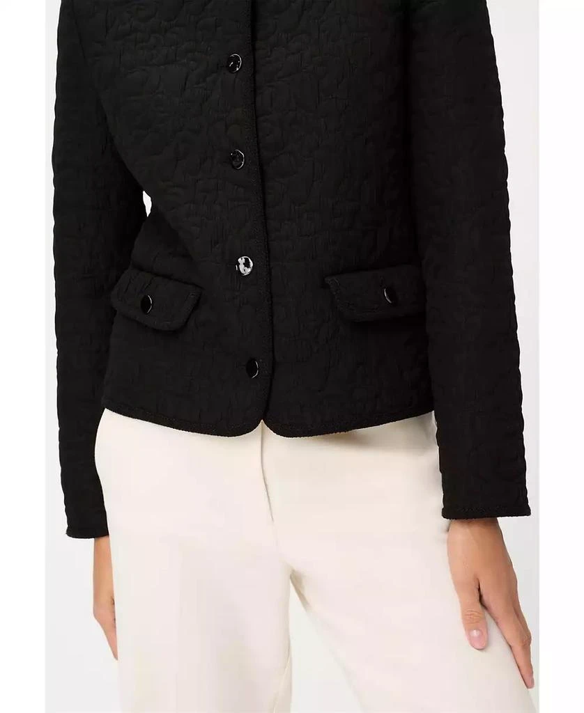 Olsen Women
s Collarless Quilted Jacket 4