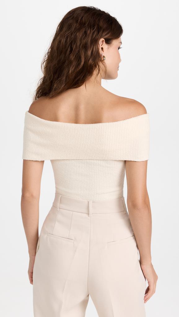 Pixie Market Popcorn Knit Off Shoulder Top