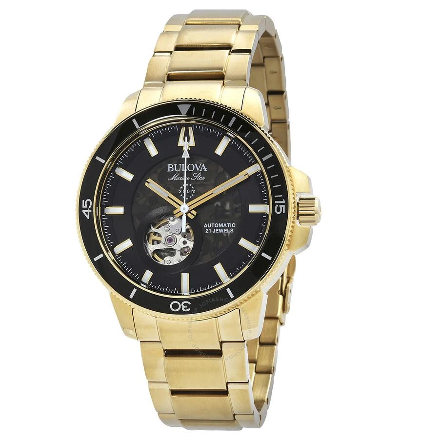 Bulova Marine Star Automatic Black Dial Men's Watch 97A174 1