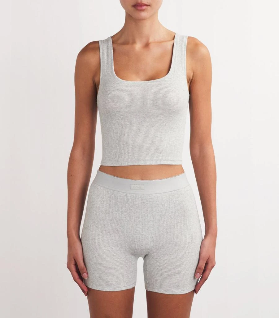 SKIMS Cotton Rib Cropped Tank Tops (Pack of 3) 7